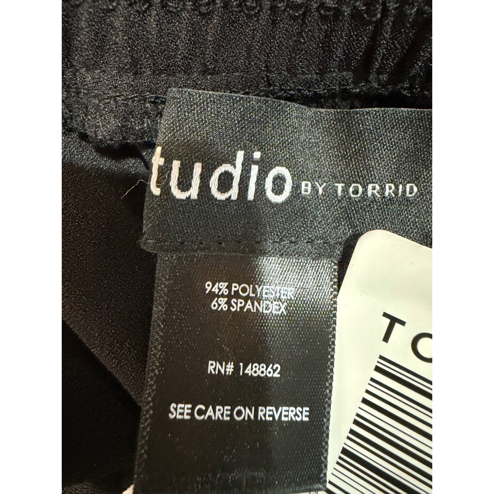 Torrid Studio Black Tie Front Tapered Leg Pants Plus Size 3 3X 11891327-3X - Picture 6 of 8